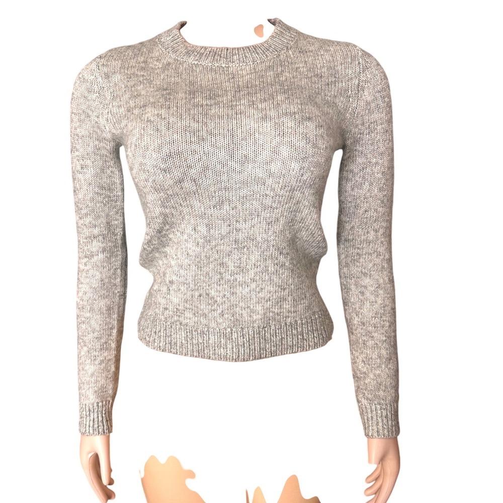 Zara Women's Grey Marl Knit Crewneck Sweater Size Small NWT